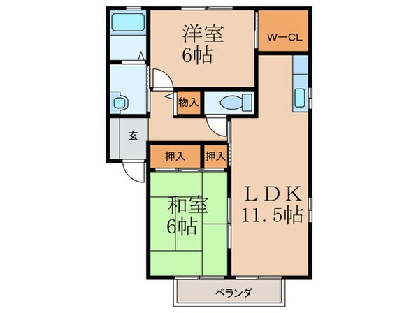 アネシス東大谷ⅡB棟の物件間取画像